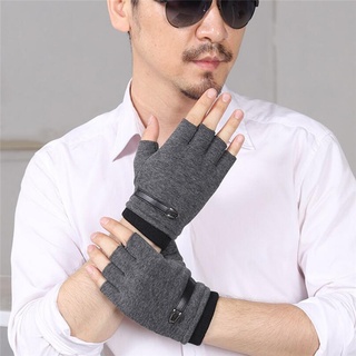 1 par de guantes de punto elásticos para hombre y mujer/suave/sin dedos/medio dedo