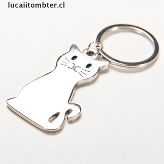 (nuevo**) llavero de metal gato moda animal llavero personalizado llavero colgante lucaiitombter.cl