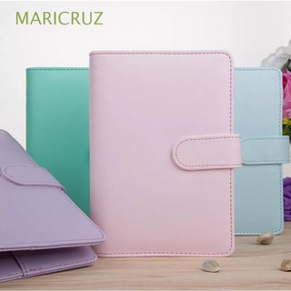 MARICRUZ School Supplies Binder Cover Journal Loose-Leaf Cover Notebook Cover A6/A5 File Folder DIY Ring Binder Planner Book PU Leather Notepad Cover/Multicolor