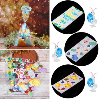 CLOSCY 50PCS Gifts Cookie Bags Party Supplies Easter Rabbit Candy Bag Cute Bunny Ear Storage Pocket Snack Decoration Biscuit Package
