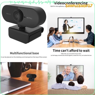 Cámara inteligente giratoria 1080p Hd Webcam automática Pc De escritorio portátil Plug & Play Usb 2.0 Web con grabación De video (1)