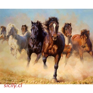 sicilia caballo diy pintura al óleo por números kits con pinceles acrílicos pintura kits sobre lienzo para adultos niños principiantes