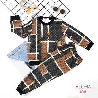 Aloha LV cinturón tamaño 4-10 traje de suéter (2-7 años) (1)