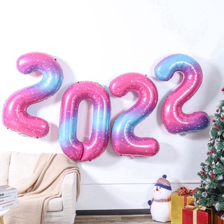 40inch 2022 gran papel de aluminio globos de cumpleaños número de helio globo feliz cumpleaños boda fiesta decoraciones baby shower figuras grandes
