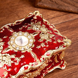 Boom Vintage rectángulo baratija caja de joyería adornada antigua caja grabada (5)