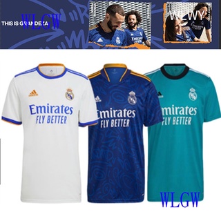 WLGW : Jersey De Fútbol 2021-2022 Del Real Madrid Local Fuera Tercera Camiseta S-XXL