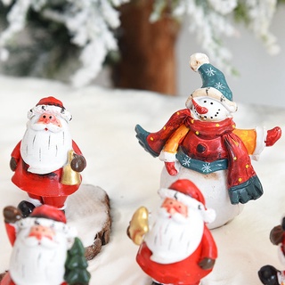 Noqi Árbol Santa Claus pequeña muñeca decoración de escritorio Muñeco de nieve accesorios escena diseño decoraciones de Navidad (5)
