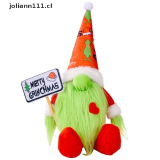joli decoración de navidad adornos muñecas peludas verdes muñecas verdes monstruos adornos árbol cl (4)