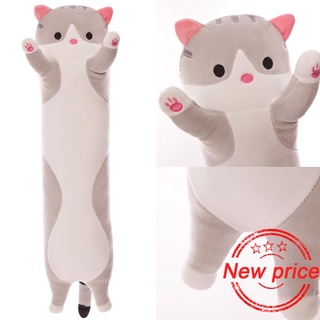 Long Cute Cat Doll Plush Toy Soft Stuffed Kitten Sleeping Pillow V6U1