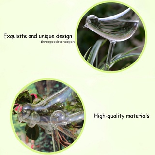 [threegoodstonesgen] dispositivos de riego de plantas, 3 piezas de vidrio para plantas de riego automático, aut en forma de gato transparente