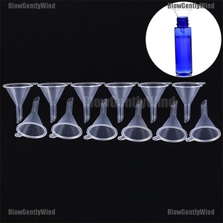 BlowGentlyWind 12pcs clear plastic funnels for empty bottle filling perfumes essential oils BGW