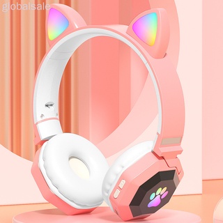 Audífonos inalámbricos Bluetooth V5.0 plegables 3.5mm con dibujo Rosa