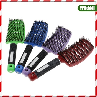 Styling Paddle Detangling Hair Brush Vented Nylon Bristle Pin Hairbrush Comb