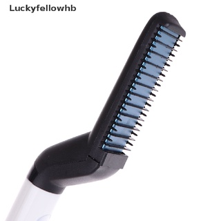 [Luckyfellowhb] Hair Straightener Brush Men Fast Beard Straightener Beard Hair Comb Curler Gifts [HOT]