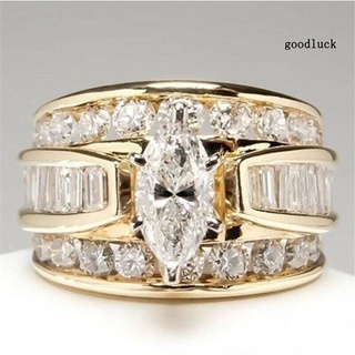 [jz] anillo de compromiso de boda con incrustaciones de zirconia cúbica para mujeres regalo de joyería