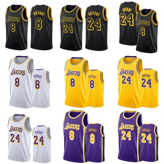 Los Angeles Lakers Bryant Jersey Bordado Edición Hombres Baloncesto Camisa Top