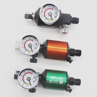 Spraygun regulador y filtro de aire regulador de aire herramienta de filtro de aluminio cuerpo SprayGun regulador de presión medidor