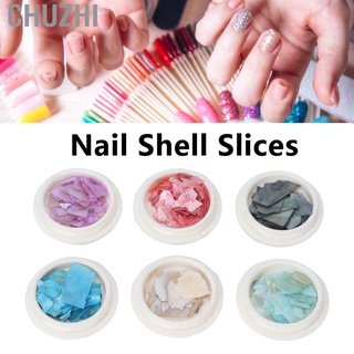 Chuzhi Manicure Craft Decorations 6 Boxes Nail Shell Slices DIY for Home Salon (5)