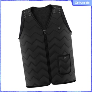Zipper USB Heated Vest Sleeveless Jacket Outdoor Hunting Riding Waistcoat