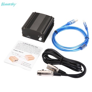 [BS] 48v Phantom fuente de alimentación USB Cable de doble enchufe micrófono Cable para condensador