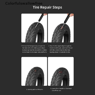 colorfulswallowfree bicicleta tubeless herramienta de reparación de neumáticos perforadora urgente pegamento libre de goma raya belle