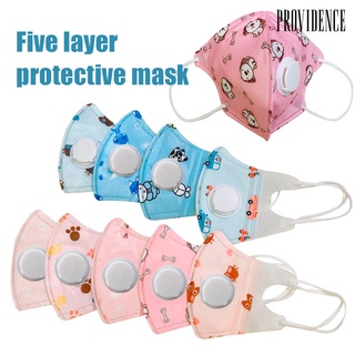 Pro 5 Capas Niños Desechables Antibacteriano Antipolvo Protección Mascarilla Facial Con Válvula