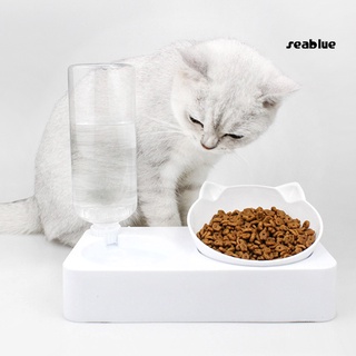 [se]mascotas Perro gatos antideslizantes comida beber tazón plato Auto botella de agua dispensador alimentador (3)