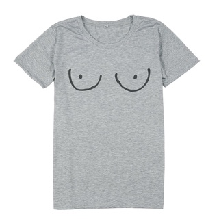 Camiseta De algodón con estampado divertido para mujer
