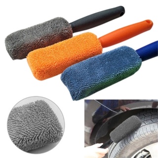Cepillo de rueda de alta calidad de microfibra para limpieza de coche, mango largo