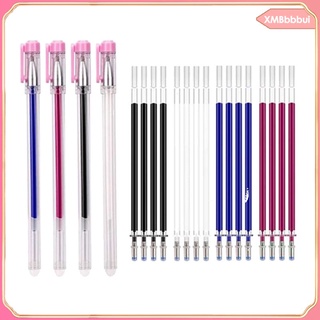 [xmbbbbui] bolígrafos borrables de 4 colores con 20 recambios para costura