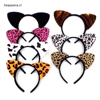 hea Kids 3Pcs Animal Cosplay Costume Set Cat Ears Plush Headband Long Tail Bow Tie