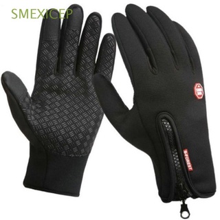 Smexicep - guantes antideslizantes para hombre y mujer, a prueba de viento, antideslizantes, pantalla táctil, guantes de invierno cálidos