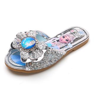 cc&mama frozen princesa niñas sandalias verano encantador zapatos brillantes suave soled zapatos de bebé elsa interior y al aire libre zapatilla (5)