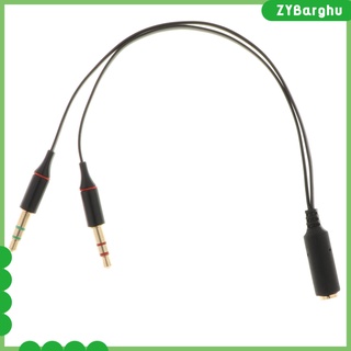 3.5mm Audio micrófono Y divisor Cable auriculares adaptador hembra a 2 macho