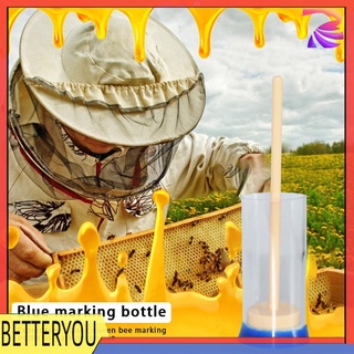 Abeja reina marca jaula marcador botella de plástico para apicultor herramientas (2)