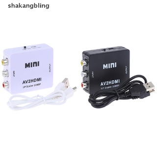 Shkas Mini 3RCA AV to HDMI Converter Adapter Composite AV2HDMI Converter 1080P Bling