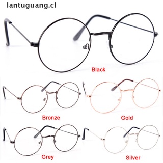 [lantuguang] gafas redondas vintage para hombres y mujeres, marco de metal, retro, de lujo, gafas transparentes [cl]