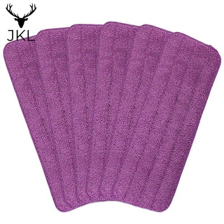 cabezales de fregona planas 6 almohadillas de microfibra 42 cm x 14 cm (púrpura)