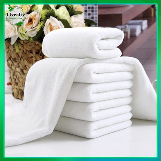 LiveCity - toalla de baño para viaje (1 unidad, color blanco, suave, Hotel)