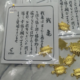1PC tortuga japonesa de oro de la suerte tortuga Sensoji templo tortuga dorada (2)