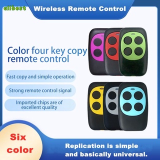 Color cuatro teclas se pueden copiar la puerta del garaje inalámbrico control remoto de la puerta telescópica de la puerta de 433Mhz control remoto recto super copia llave