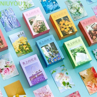 NIUYOU 100 Sheets Craft Sticker Creative Flower Decorative Stickers Hand Account DIY Planner Journal Stationery Boxed Scrapbooking