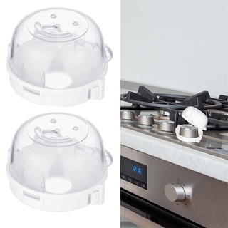 SEEKSURE 2PCS with Self Adhesive Tape Stove Knob Covers Kitchen Stove Top Protector Knob Covers Oven Lock Child Proof Baby Safety Guards Gas (2)