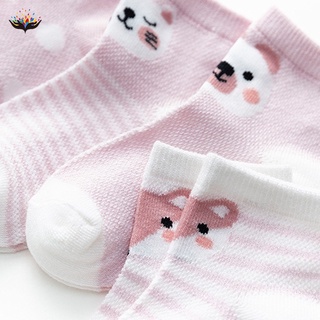 5 unids/set de calcetines de malla para niños de dibujos animados de animales calcetines de malla para niños y niñas en primavera y verano transpirables calcetines CR1
