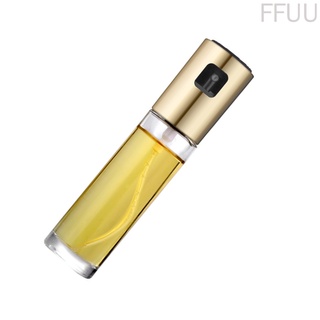 [Ff86] botella pulverizadora de aceite de 100 ml de prensado dispensador de aceite de vidrio cocina cocina barbacoa atomizador, oro (5)