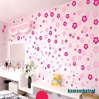 <hot> 108 flores y 6 mariposas diy adhesivo de pared extraíble para niños, niñas, decoración de dormitorio