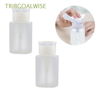 tribgoalwise removedor de alcohol push down dispensador bomba botella vacía nuevo esmalte de uñas transparente contenedor líquido