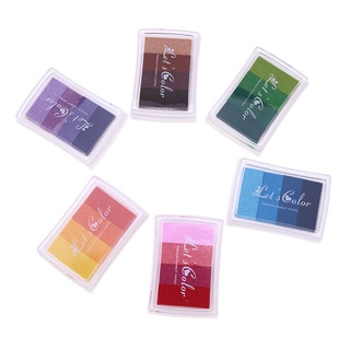 [aleación]4 colores degradados almohadilla de tinta diy sello de tinta de colores almohadilla de impresión de los niños papelería