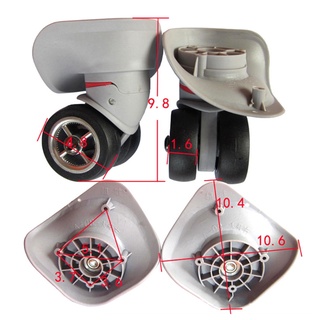 Tra 2 pzs/Par ruedas De goma giratorias 360 grados De rotación maleta maleta maleta equipaje roditas repuesto piezas accesorios (6)