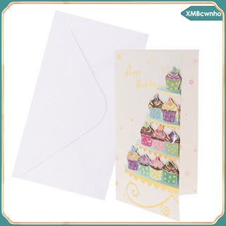 6pcs Happy Birthday Gift Card Kids Birthday Greeting Note Cards W/ Envelopes